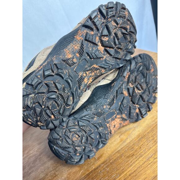 Magellan Prowler Hiking Shoes Mens 8 Waterproof Brown Orange GUC Lace Up Low Top - Picture 6 of 10